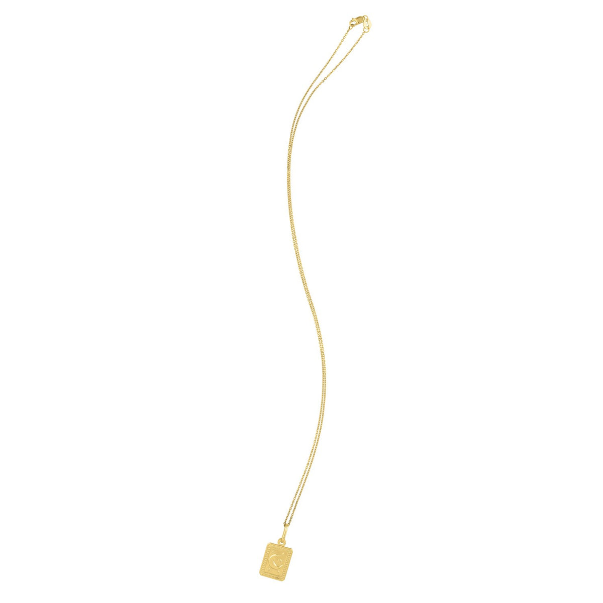Moon and Stars Necklace in 14K Yellow Gold
