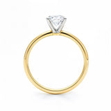 1 Carat Radiant Lab Grown IGI G/VS1 Diamond Solitaire Ring in 10K Yellow Gold