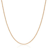 14k Rose Gold Diamond Cut Cable Link Chain (1.30 mm)