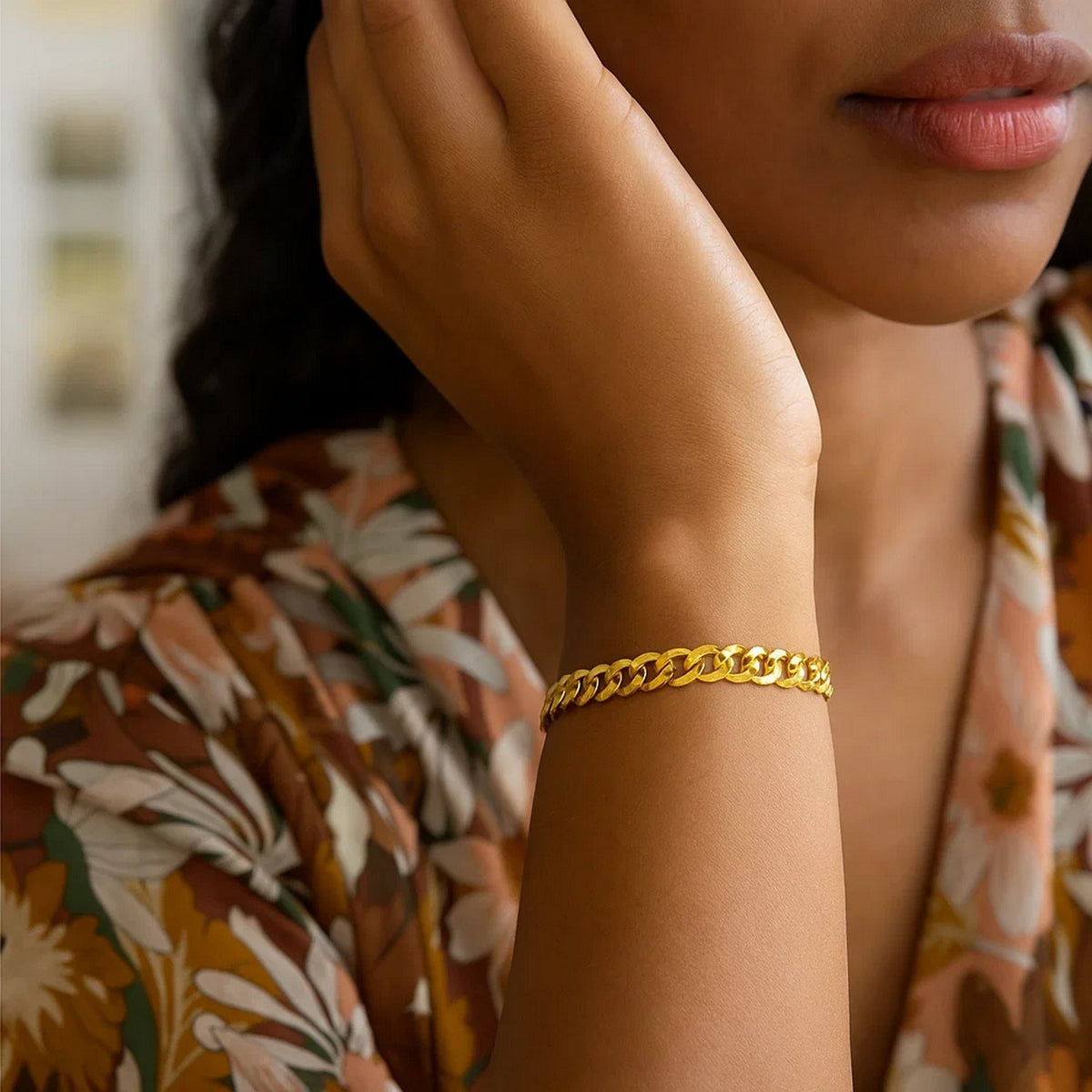 14k Yellow Gold Solid Curb Bracelet (3.60 mm)