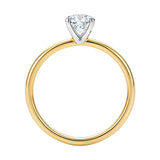 1 Carat Emerald Lab Grown IGI G/VS1 Diamond Solitaire Ring in 10K Yellow Gold
