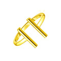 14k Yellow Gold Open Ring with Bars